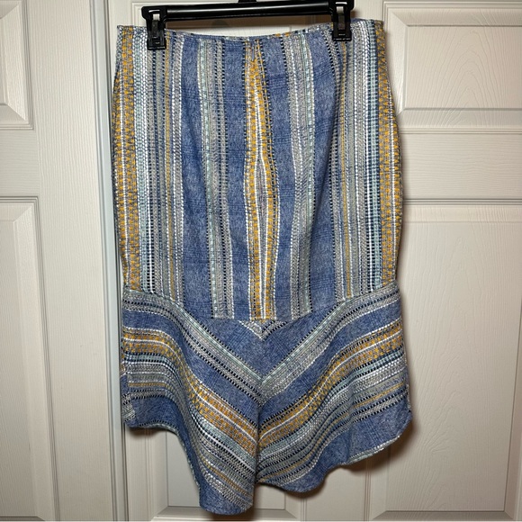 Anthropologie flounced Tweed Skirt by Samantha Dru Sz8 - Picture 4 of 10